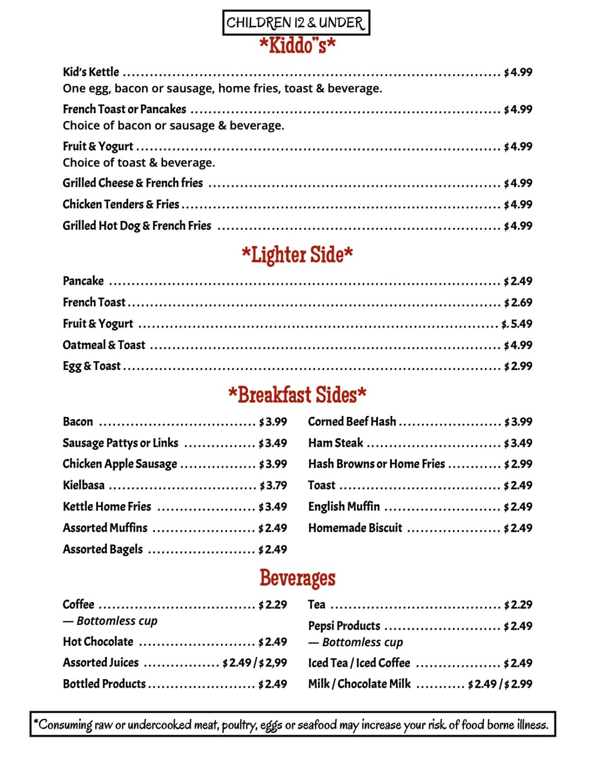 Menu Kopper Kettle